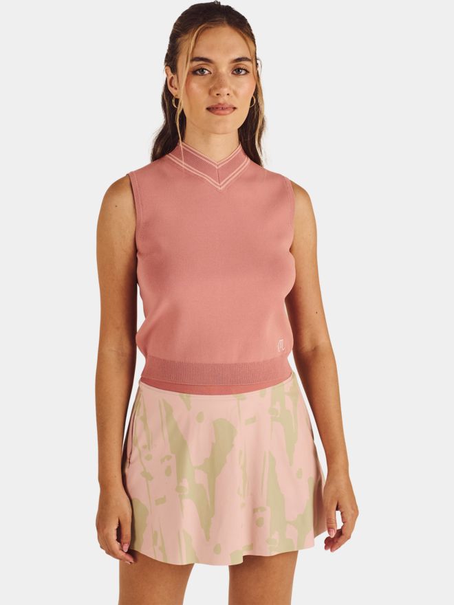 Malbon AMI MOCKNECK Pullunder Strick rosa