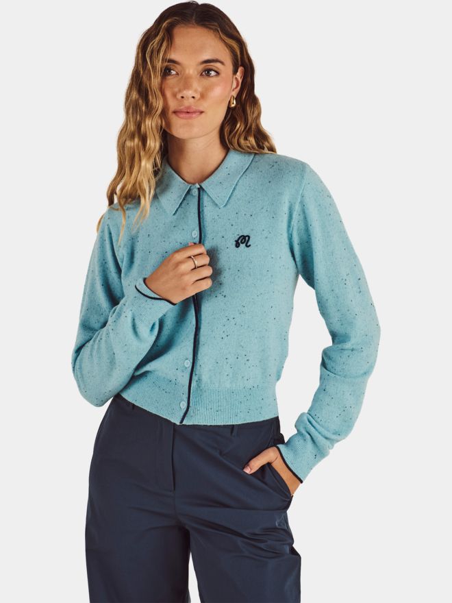 Malbon SORA SWEATER Jacke Strick hellblau