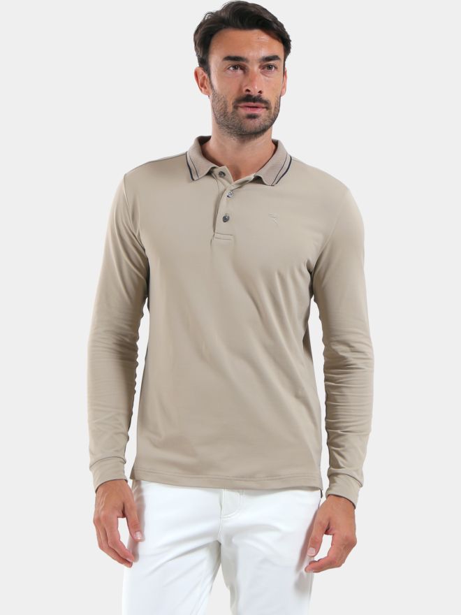 Chervo ALFABETO - Langarm Polo beige