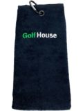 Golf House TriFold Handtuch schwarz