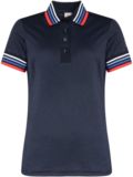 Cross STRIPE Halbarm Polo navy