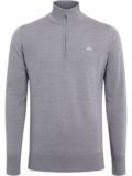 J.Lindeberg Kian Zipped Sweater Troyer Strick hellgrau melange