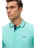 BOSS Paul Curved slim fit Halbarm Polo türkis
