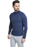 Backtee First Skin Turtle Neck Mock Unterzieher navy