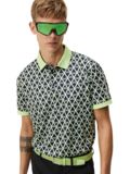 J.Lindeberg Tour Tech Reg Fit Print Halbarm Polo hellgrün