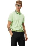 J.Lindeberg Austin Regular Halbarm Polo hellgrün