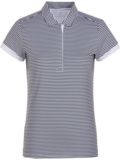 Valiente Streifen-Druck Halbarm Polo schwarz