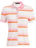 G Fore OFFSET GRADIENT STRIPE RIB COLLAR TECH JERSEY Half-sleeved polo pink
