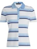 G Fore OFFSET GRADIENT STRIPE RIB COLLAR TECH JERSEY Half-sleeved polo light blue