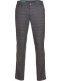 Alberto ROOKIE-7 - Jersey Check Chino Hose blau