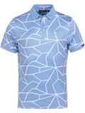 Daniel Springs Druck Halbarm Polo blau