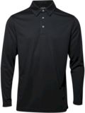 Backtee Performance Langarm Polo schwarz
