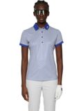 J.Lindeberg Tour Tech Print Halbarm Polo blau