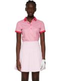 J.Lindeberg Tour Tech Print Halbarm Polo pink