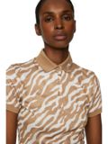 J.Lindeberg Tour Tech Print Halbarm Polo camel