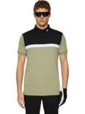 J.Lindeberg Jeff Halbarm Polo oliv