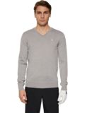 J.Lindeberg Lymann Knitted Sweater Pullover Strick hellgrau melange