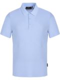 Daniel Springs Nylon pique half-sleeve polo light blue