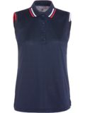 Valiente Jaquard-Struktur ohne Arm Polo navy