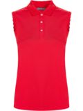 Valiente Wellen-Rib Nylon ohne Arm Polo rot