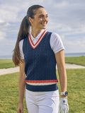 Valiente Retro cable knit pullover navy