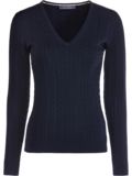 Valiente Zopf Pullover Strick navy