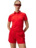 J.Lindeberg Tour Tech Halbarm Polo rot