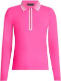 G/Fore SILKY TECH QUARTER ZIP Langarm Polo pink