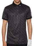 J.Lindeberg Tour Tech Print Halbarm Polo schwarz