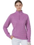 Daily Sports CABLE LS Pullover Lining Windstopp knit berry