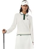 Lacoste Langarm Polo weiß