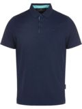 Daniel Springs Nylon-Jacquard Halbarm Polo navy