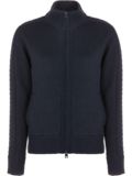 Valiente Jacke Zopf- Windstopp Strick navy