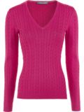 Valiente Zopf Pullover Strick pink