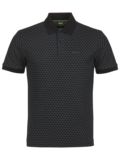 BOSS PL_GOC Chip Pattern Halbarm Polo schwarz