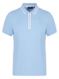 Daniel Springs Funktions Pique Halbarm Polo hellblau