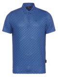 Daniel Springs Iron Druck Funktions Halbarm Polo blau