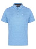 Daniel Springs Melange Funktions Halbarm Polo hellblau