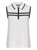 Valiente Strick ohne Arm Polo weiß