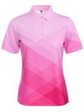 Valiente Gradient Druck Funktions Halbarm Polo pink