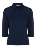 Valiente Jaquard-Struktur 3/4 Arm Polo navy