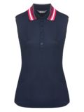 Valiente Nylon Pique ohne Arm Polo navy