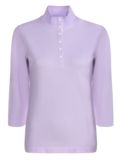Valiente 2-Tone Pique 3/4 Arm Polo lila