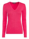 Valiente cable knit sweater fuchsia