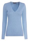 Valiente cable knit sweater light blue