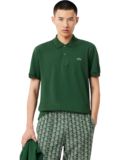Lacoste SHORT SLEEVED RIBBED COLLAR SHIRT half-sleeved polo dark green