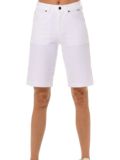 MDC Wide Leg Bermuda weiß