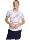 Backtee Fine Stripe half-sleeve polo striped