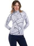 Kjus Kinetic Print Half-Zip Stretch Undershirt bílá