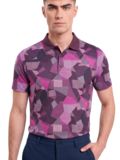 Daniel Springs Druck Halbarm Polo pink